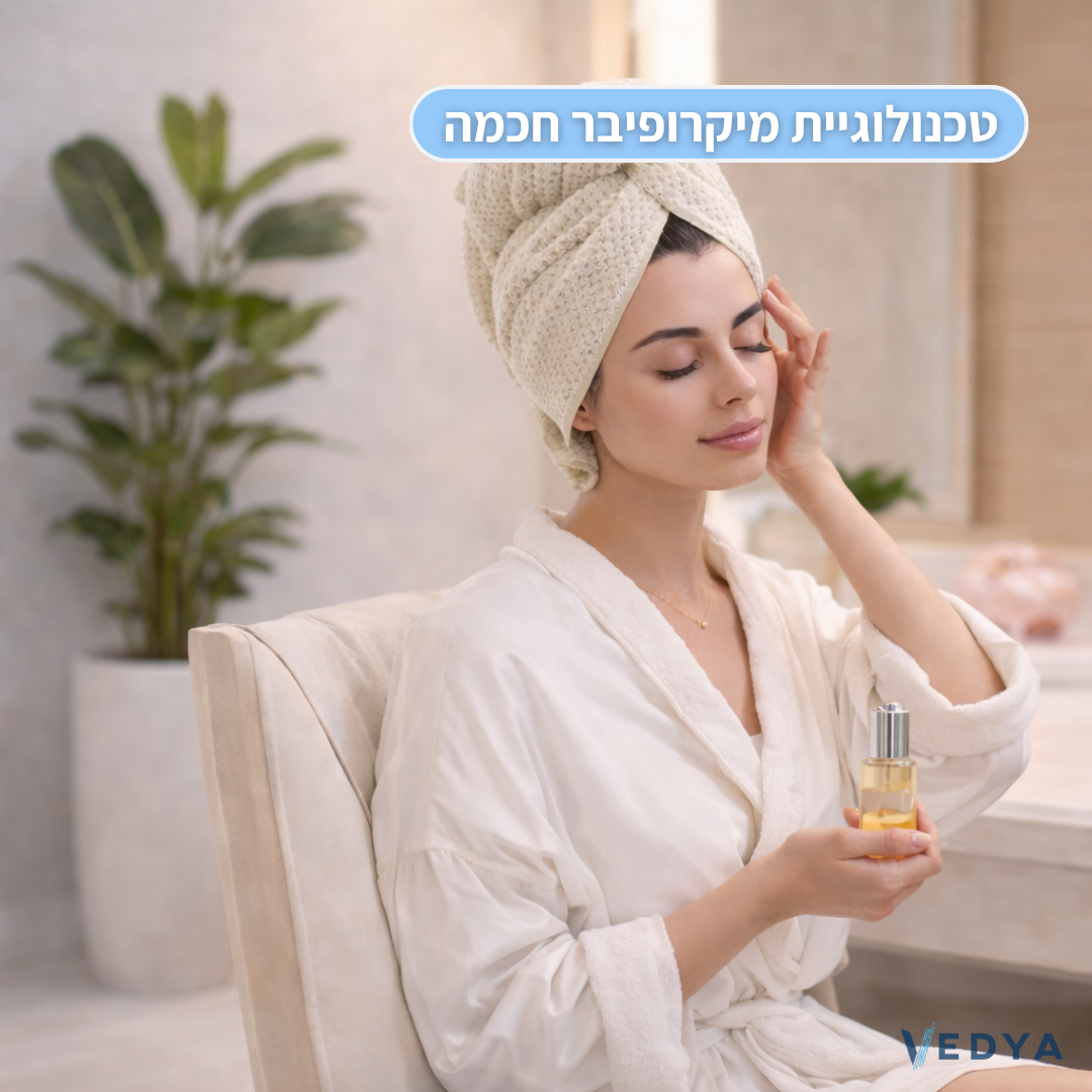 מגבת שיער מיקרופייבר בעלת ספיגה גבוהה