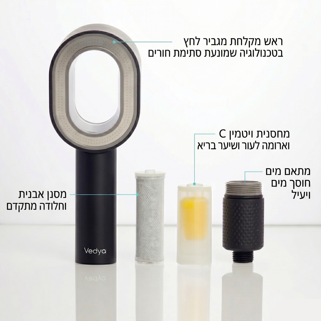 ראש מקלחת איכותי עם פילטר Ved-O