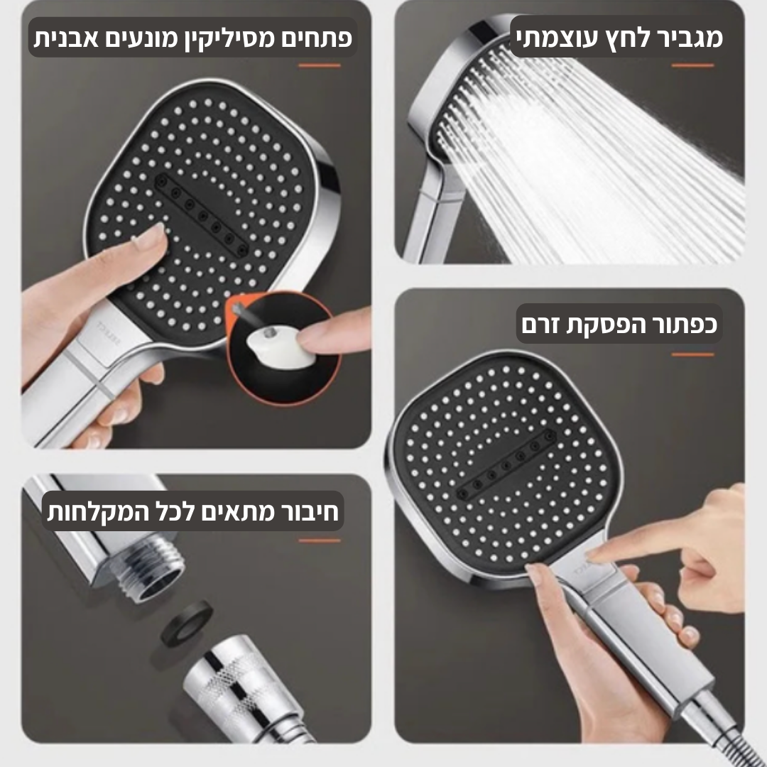 ראש מקלחת רחב