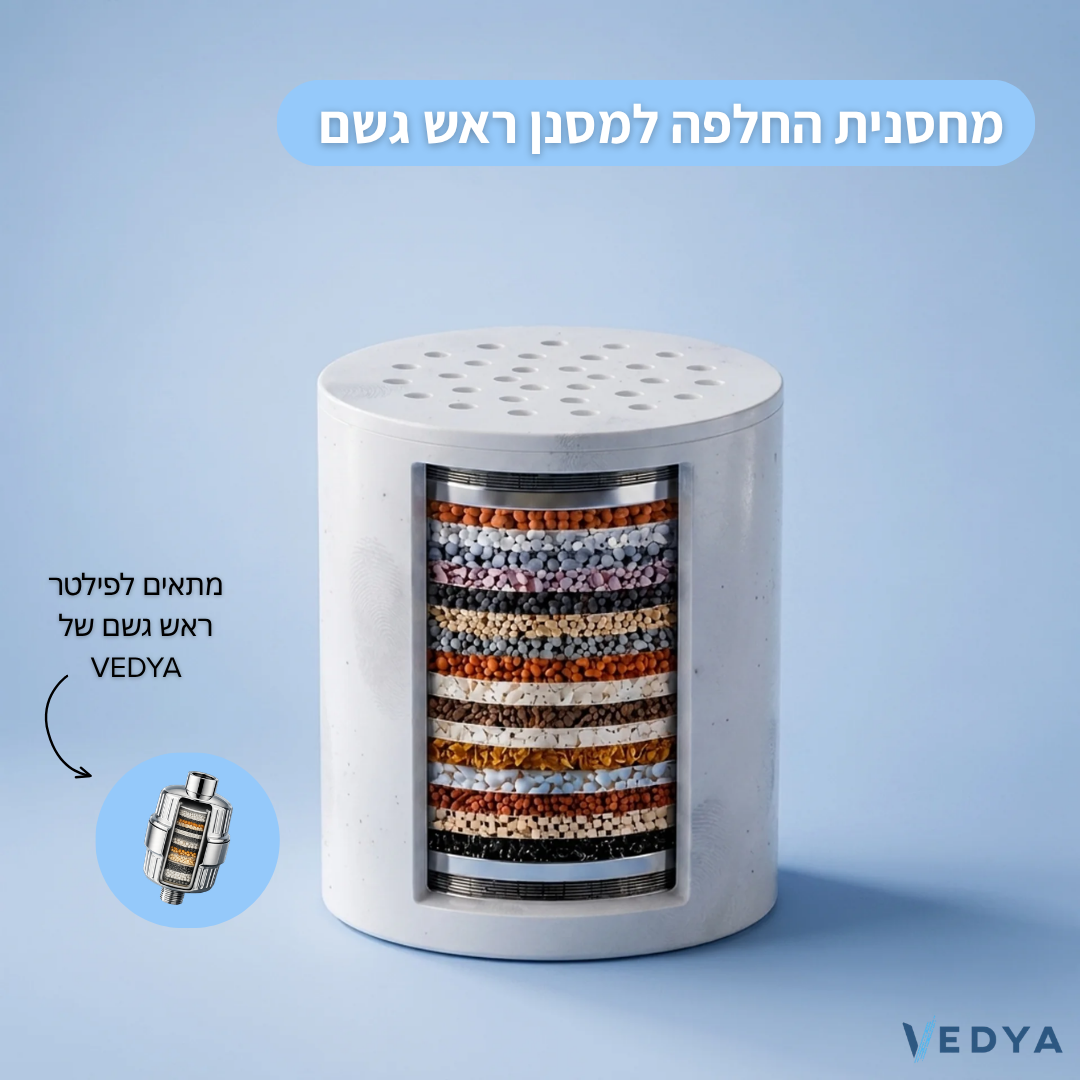 מחסנית החלפה לפילטר פרימיום לראש גשם