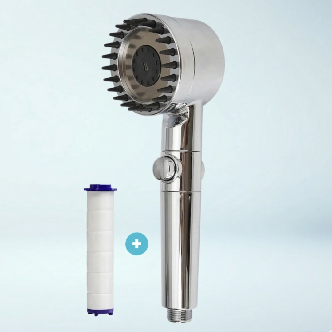 ראש מקלחת מגביר לחץ מסנן חכם